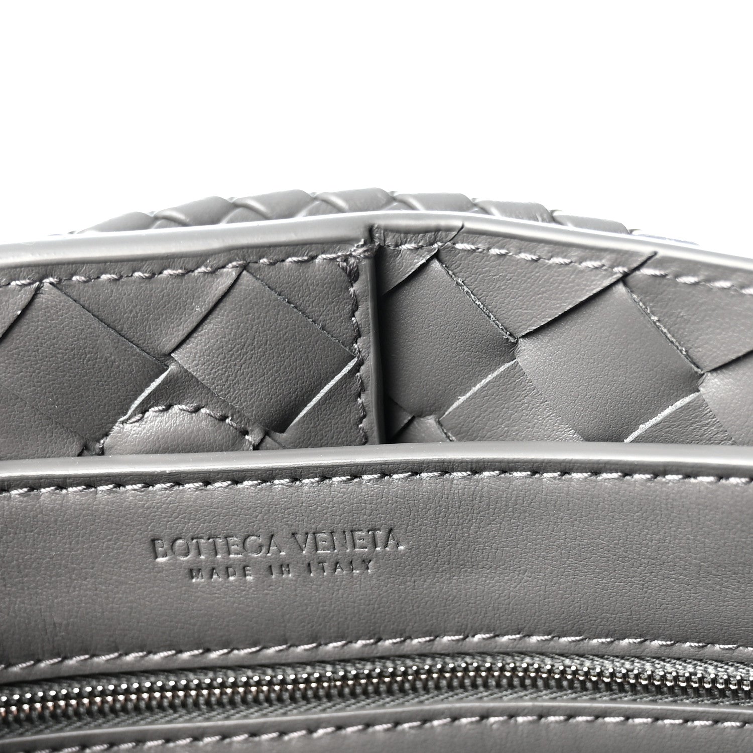 Bottega Veneta Suede Intrecciato Small Andiamo Shoulder Bag Graphite 5 of 8