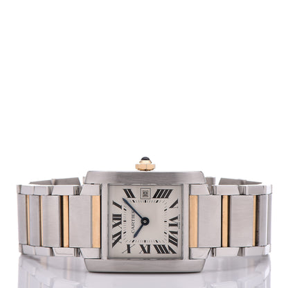 Cartier Stainless Steel 18K Yellow Gold 25mm Tank Francaise Quartz Watch 3 of 9