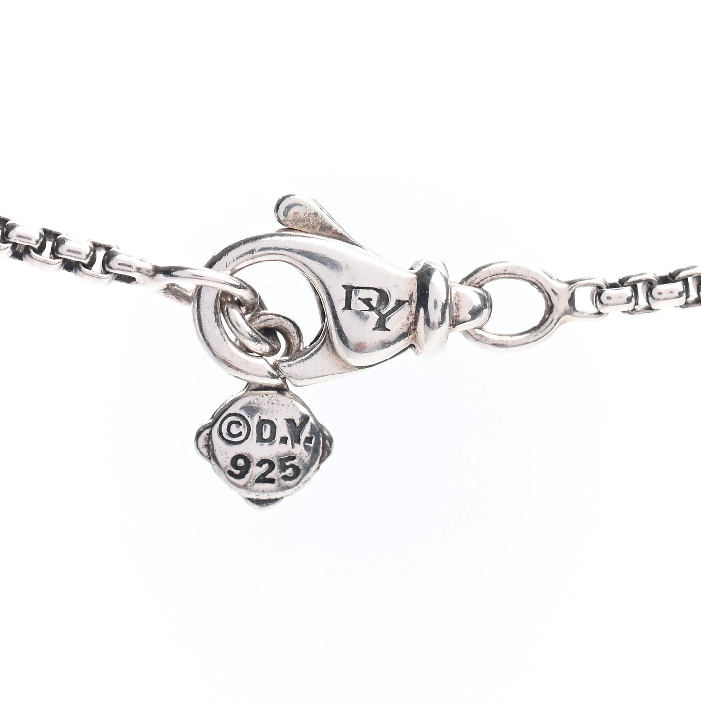 Sterling Silver Diamond White Topaz 7mm Petite Albion Pendant Necklace