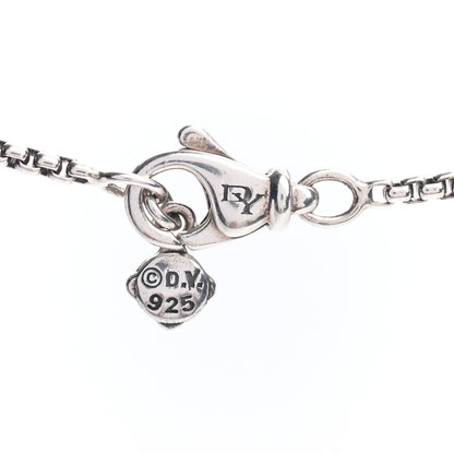 David Yurman Sterling Silver Diamond White Topaz 7mm Petite Albion Pendant Necklace 4 of 5