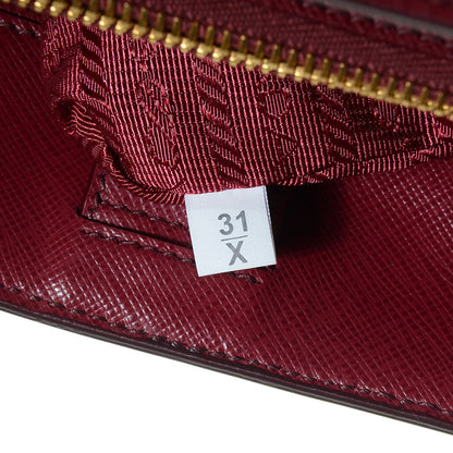 Prada Saffiano Lux Medium Tote Cherry 10 of 14