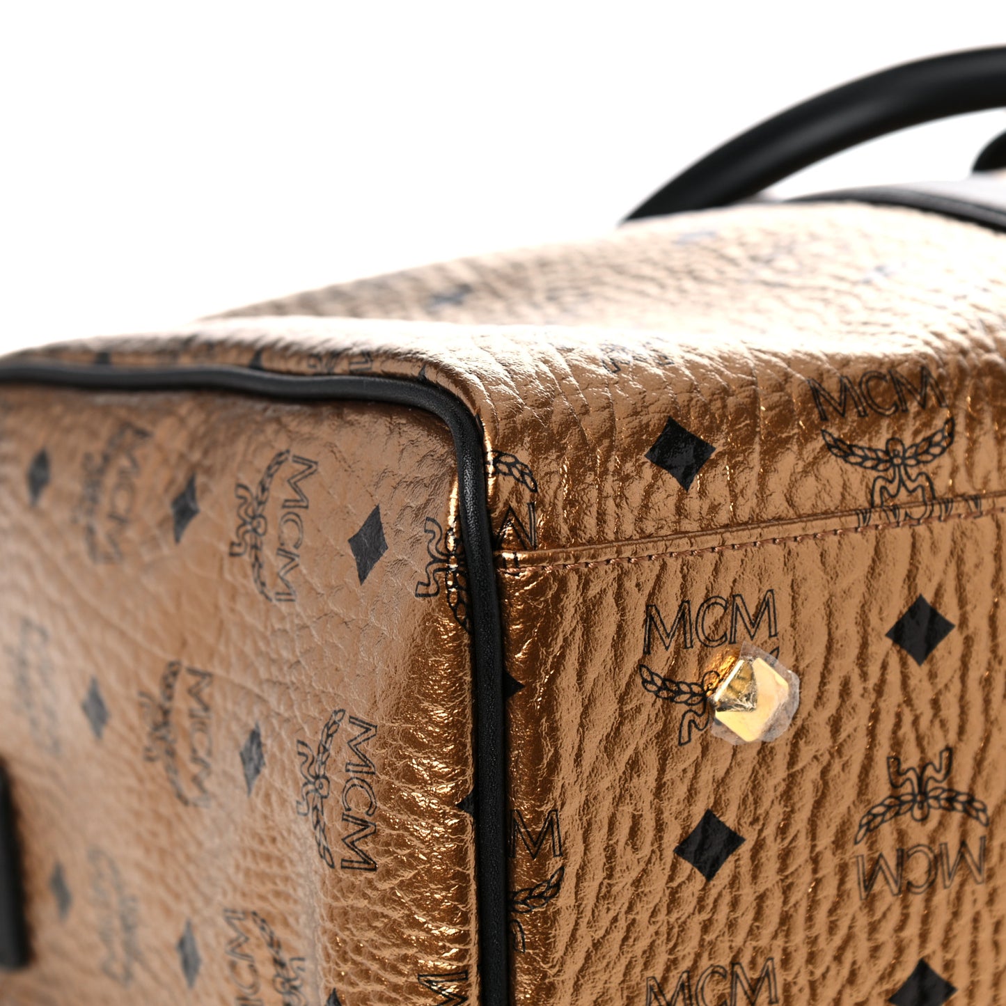 Metallic Visetos Traveler Weekender Duffle Bag Gold