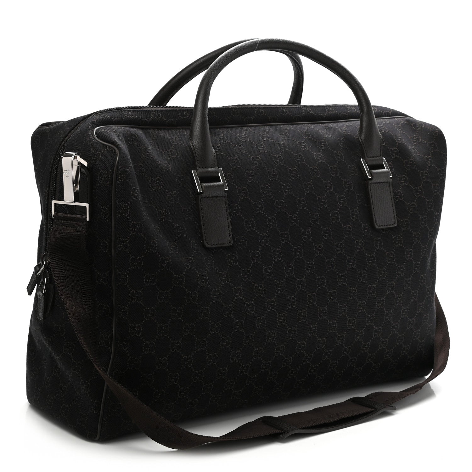 Gucci Nylon Monogram Large Carry On Duffle Dark Brown 3 of 10