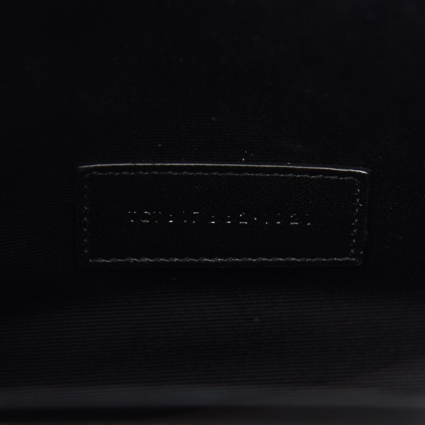 Grain De Poudre Matelasse Chevron Monogram Envelope Clutch Black