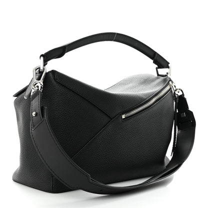 Loewe Calfskin Large Puzzle Edge Bag Black 3 of 14
