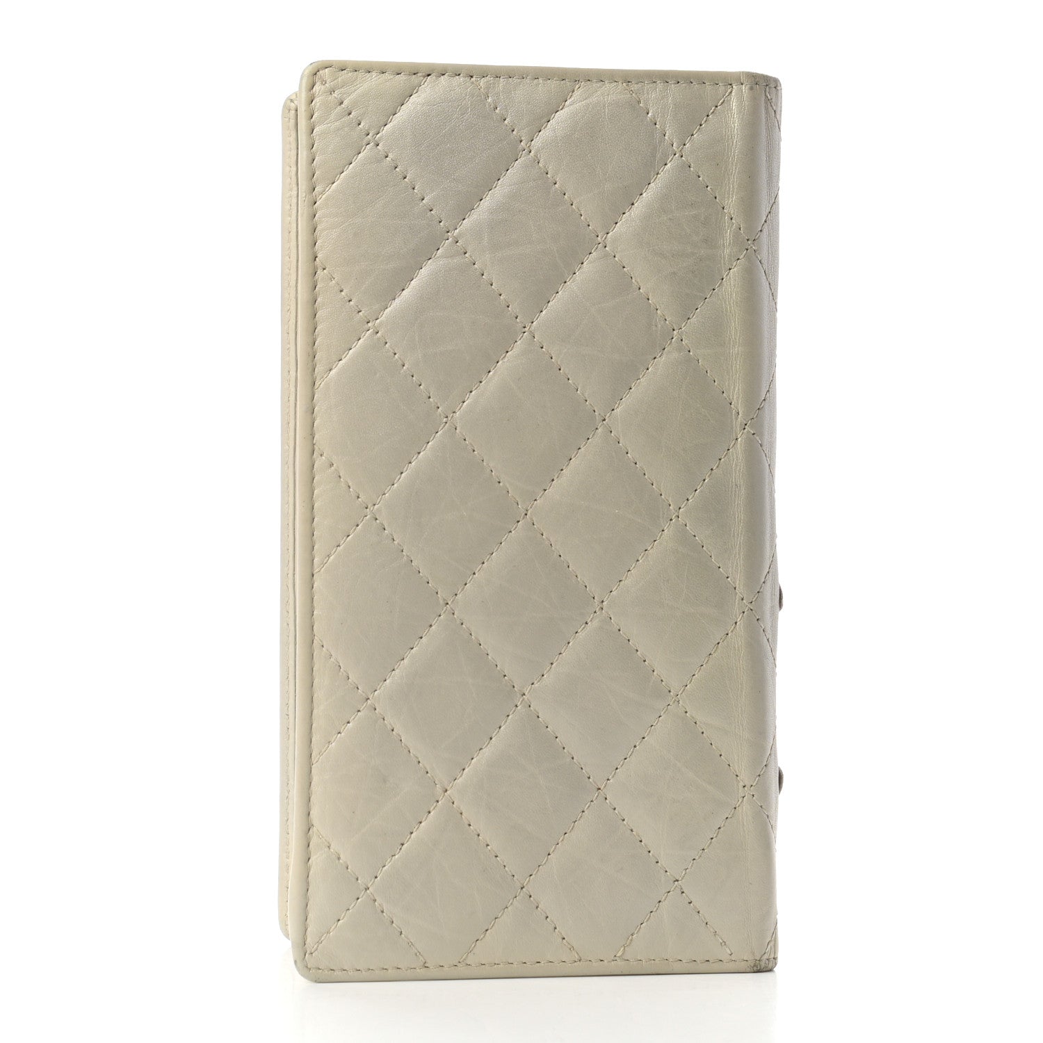 Chanel Calfskin Quilted Cambon Yen Wallet White 4 of 8