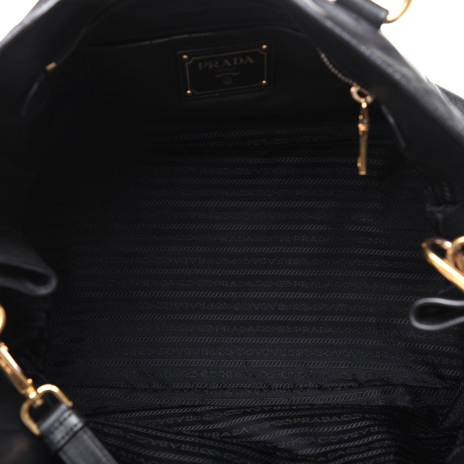 Prada Soft Calf Tote Black 6 of 25
