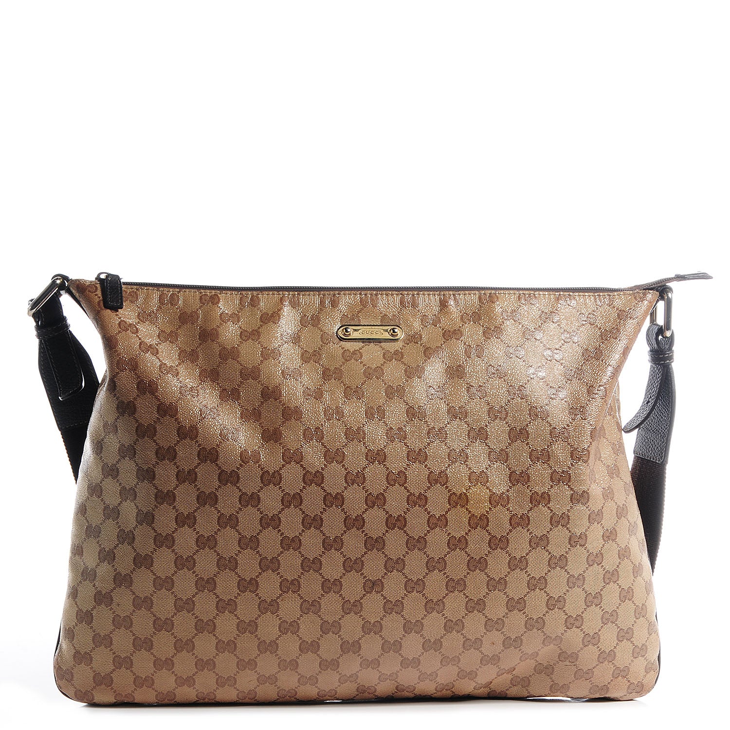 Gucci Crystal Monogram Messenger Bag Brown 1 of 7
