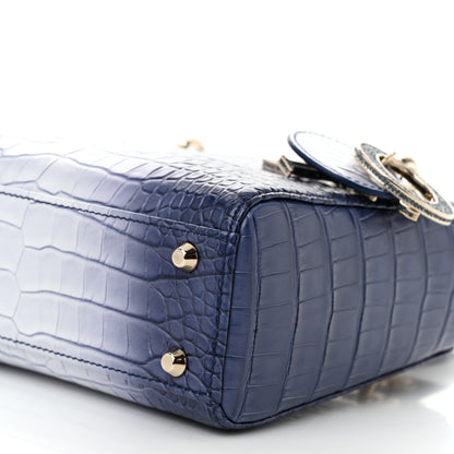 Christian Dior Crocodile Gradient Mini Lady Dior Dark Blue 10 of 10