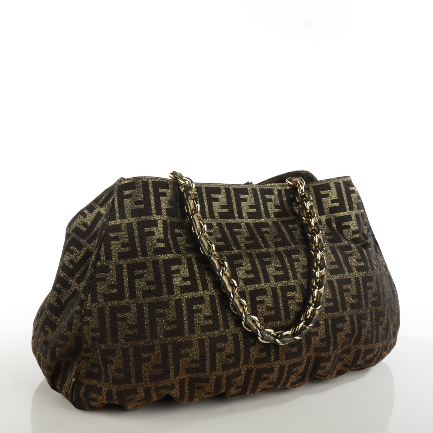 Metallic Lurex Zucca Mia Tote Tobacco