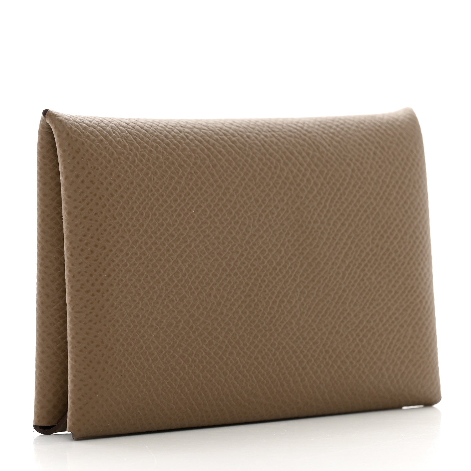 Hermes Epsom Calvi Card Case Etoupe 3 of 7