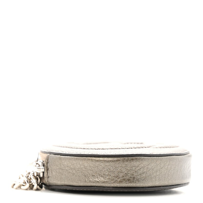 Gucci Metallic Pebbled Calfskin Round Coin Purse Sasso 4 of 7