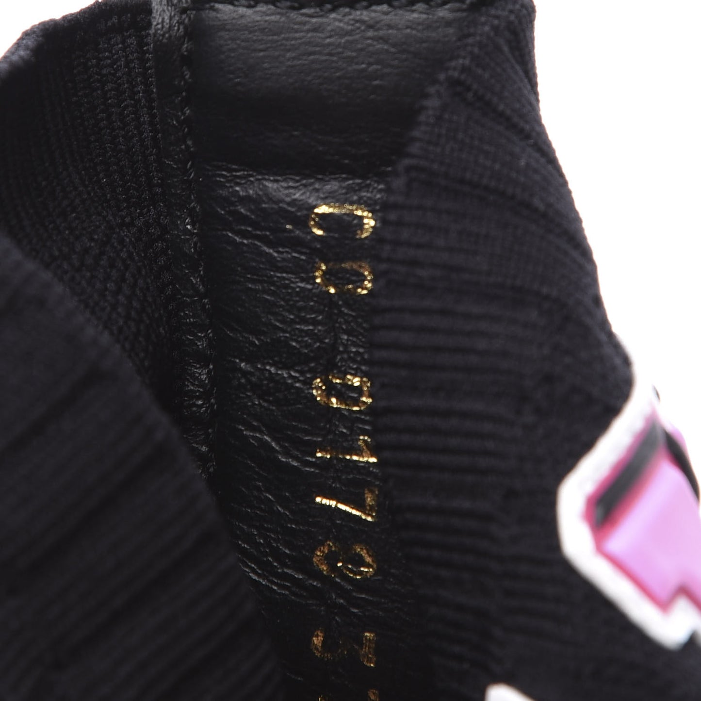 Stretch Fabric LV Black Heart Sock Sneaker 37 Black