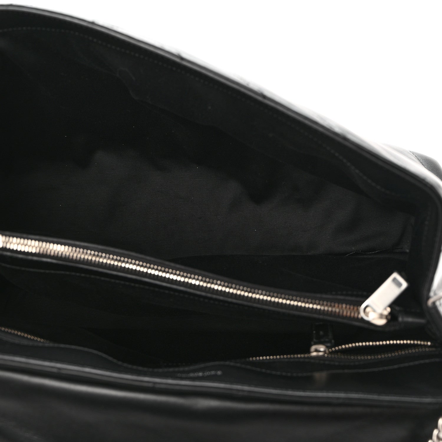 Saint Laurent SAINT LAURENT Calfskin Y Quilted Monogram Large Loulou Chain Satchel Black 5 of 11