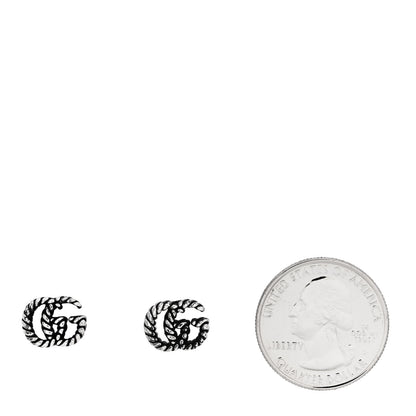 Gucci Sterling Silver Torchon Double G Earrings 2 of 4