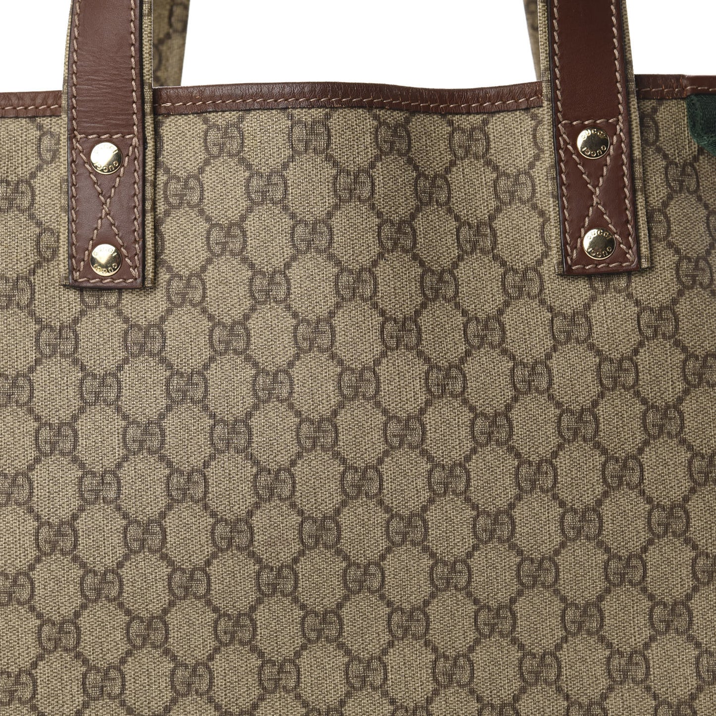 GG Plus Monogram Medium Signature Web Loop Tote Brown
