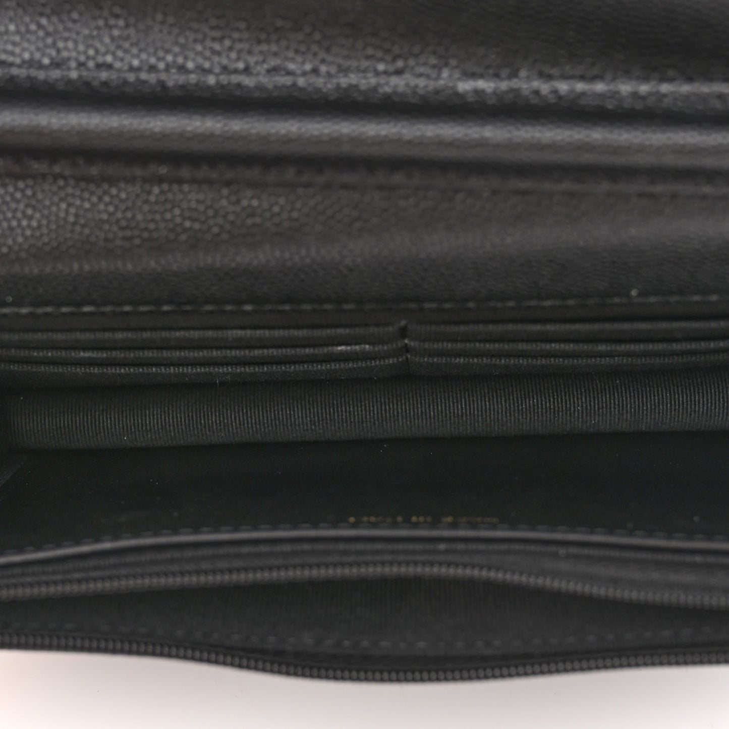 Caviar Quilted Crystal Enamel CC Wallet On Chain WOC Black