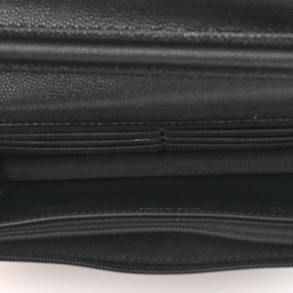 Chanel Caviar Quilted Crystal Enamel CC Wallet On Chain WOC Black 5 of 10