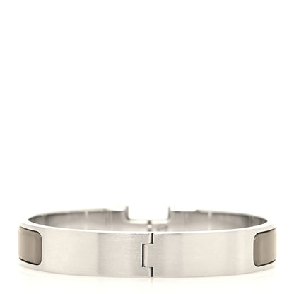 Hermes Matte Enamel Narrow Clic Clac HH Bracelet PM Etain 3 of 5