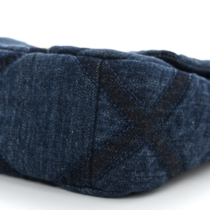 Chanel Denim Quilted Medium Chanel 19 Flap Blue 10 of 11
