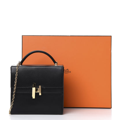 Hermes Chevre Chamkila Cinhetic Boxy Top Handle Bag Black 10 of 10