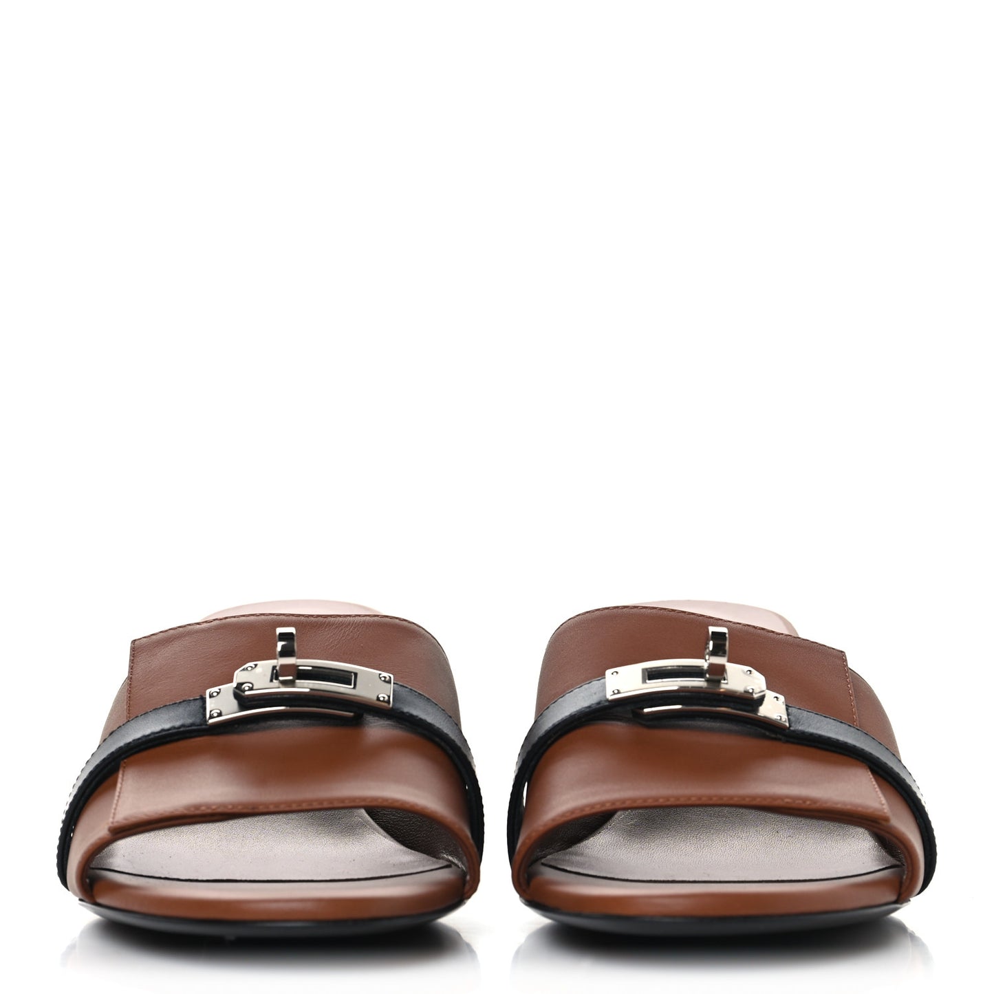 Calfskin Gigi 50 Sandals 40 Gold Black