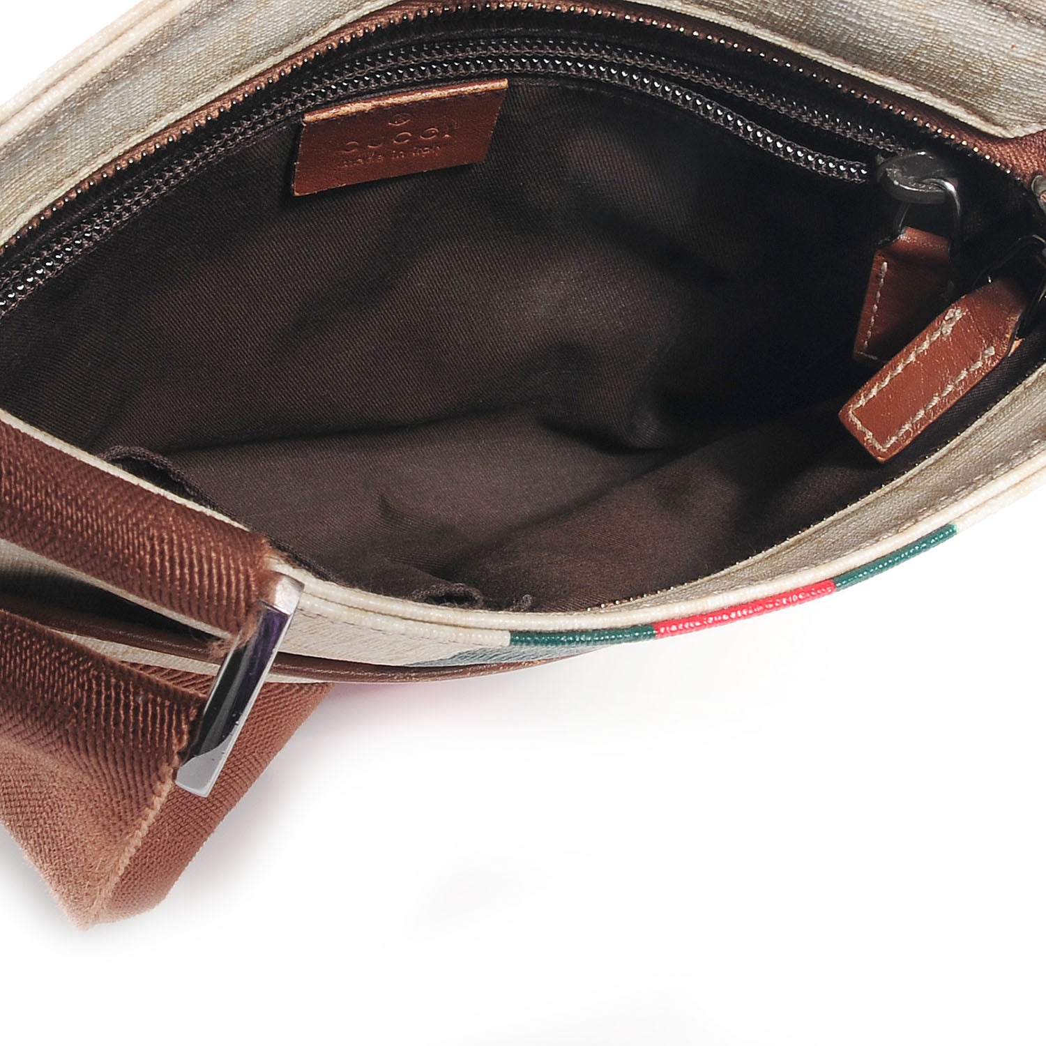 Gucci Monogram Stripe Flat Messenger Bag 5 of 7