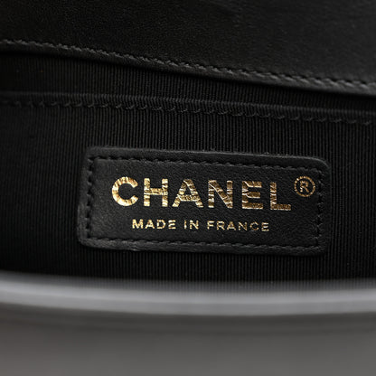 Chanel Metallic Crumpled Goatskin Small Boy Flap Black Gold 6 of 10