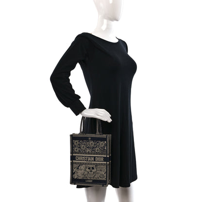 Christian Dior Embroidered La Mort Tarot Vertical Book Tote Blue 2 of 9