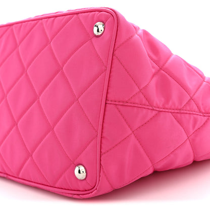 Prada Tessuto Nylon Quilted Shopping Tote Fuxia 10 of 10