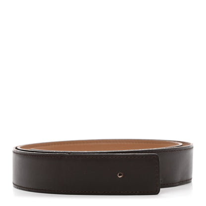 Hermes Chamonix Swift 32mm Belt Strap 90 Chocolate Biscuit 1 of 8