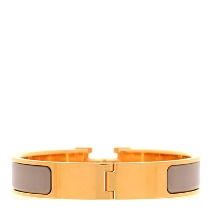 Hermes Enamel Narrow Clic Clac H Bracelet PM Marron Glace 3 of 5