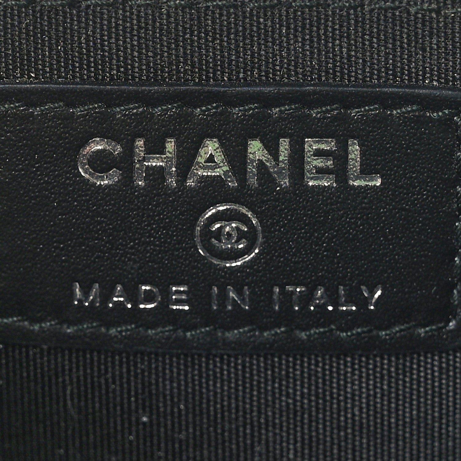 Chanel Lambskin Camellia Embossed Studded Zip Coin Purse Black 6 of 7