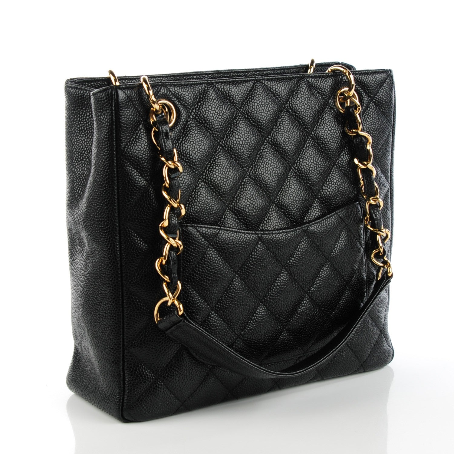Chanel Caviar Quilted Petit Shopping Tote PST Black 3 of 7