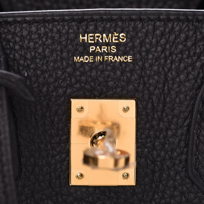 Hermes Togo Birkin 25 Black 6 of 29