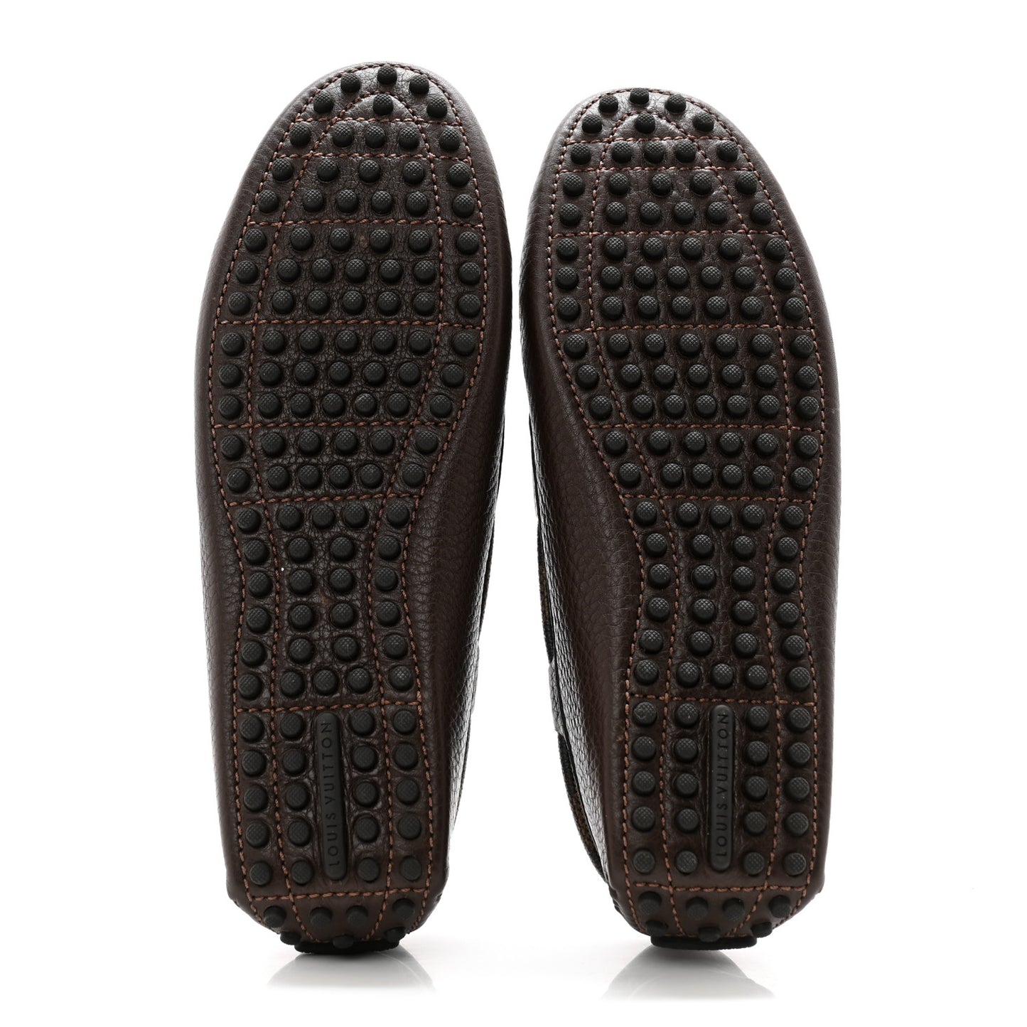 Calfskin Mens Arizona Car Shoe Moccasin Loafers 37.5 Brown