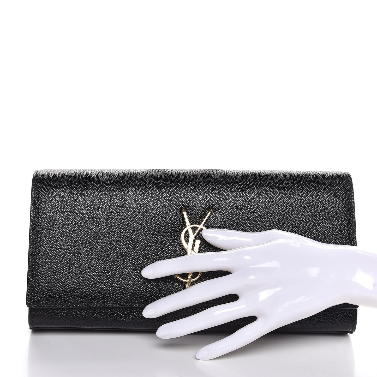 Grain De Poudre Monogram Cassandre Clutch Black