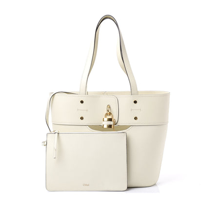 Chloe Smooth Grained Calfskin Small Aby Tote White 8 of 8