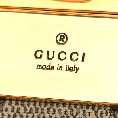 Gucci GG Supreme Monogram Plutone Calfskin Double G Reversible 30mm Belt 80 32 Beige Ebony Black 5 of 9