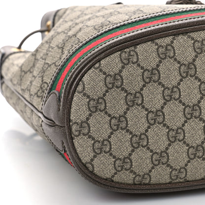 Gucci GG Supreme Monogram Web Ophidia Bucket Bag Brown 8 of 9