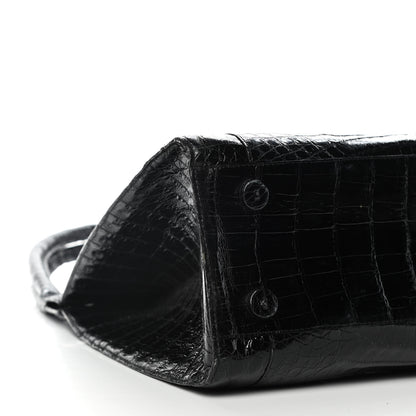 Nancy Gonzalez Crocodile Top Handle Bag Black 7 of 10