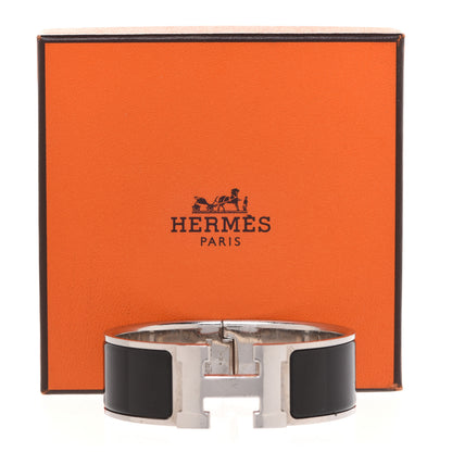 Hermes Enamel Wide Clic Clac H Bracelet PM Black 6 of 6