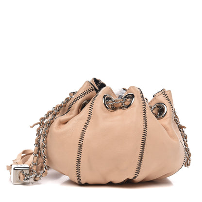 Chanel Lambskin Satin Mini Drawstring Tassel Shoulder Bag Rose Clair 1 of 10