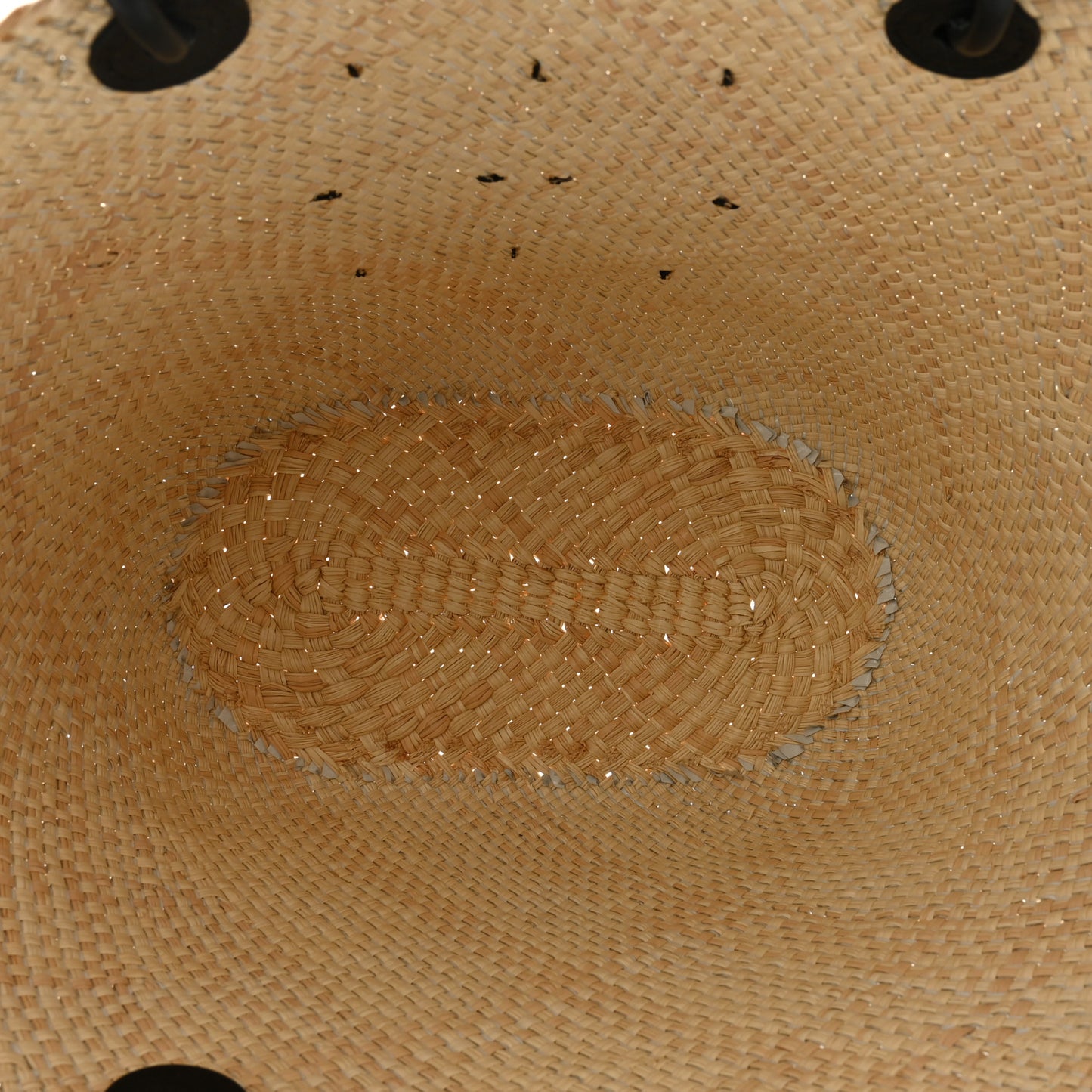 Calfskin Raffia Paulas Ibiza Sparkling Metallic Anagram Basket Tote Bag Natural Silver