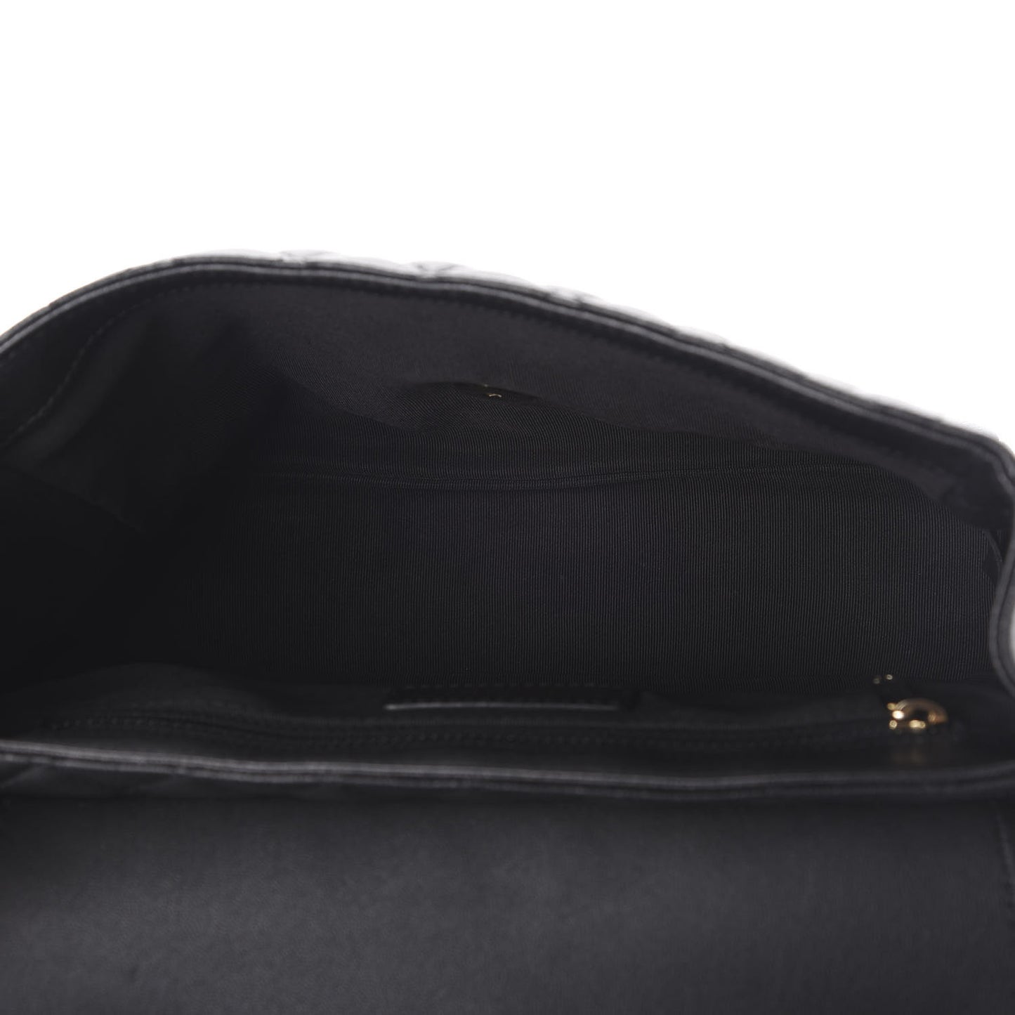 Calfskin Caviar Quilted Flap Black