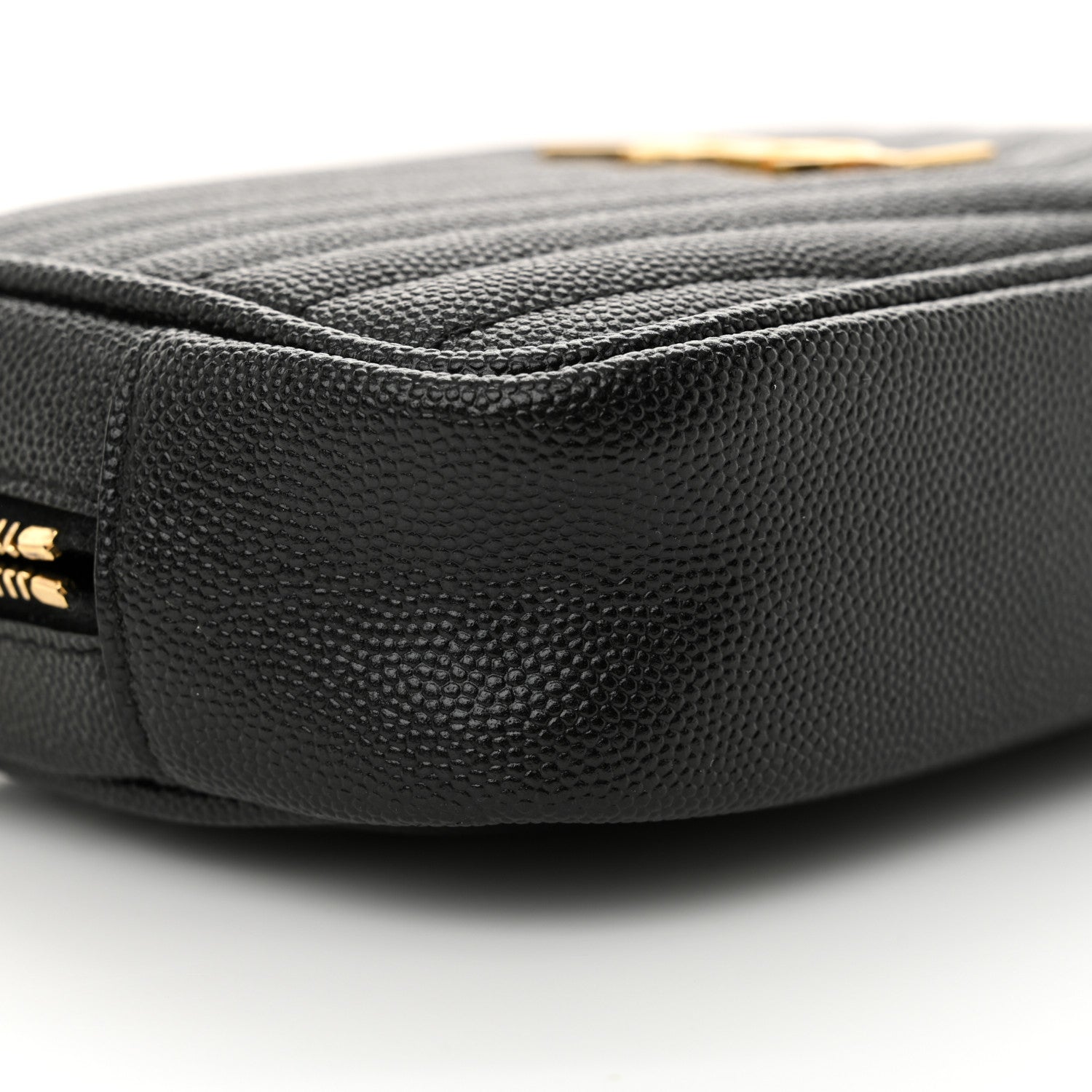 Saint Laurent Grain De Poudre Matelasse Monogram Mini Lou Camera Bag Black 9 of 10