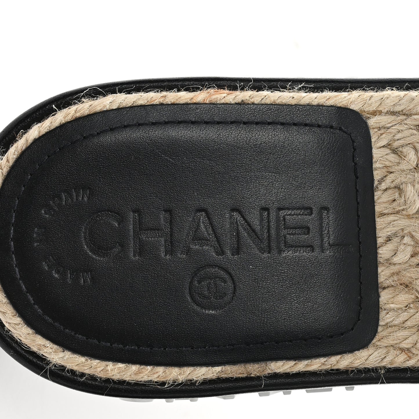 Lambskin Quilted CC Espadrille Slip On Sandals 36 Black