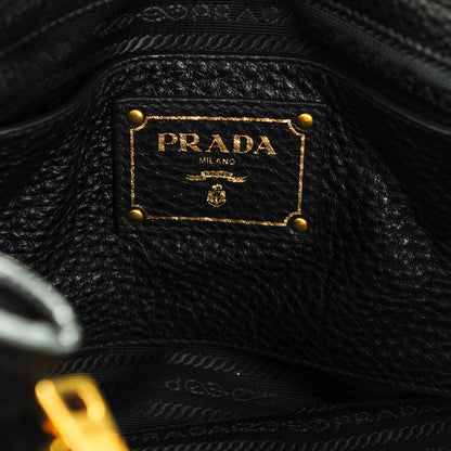 Prada Vitello Daino Tote Nero Black 6 of 8