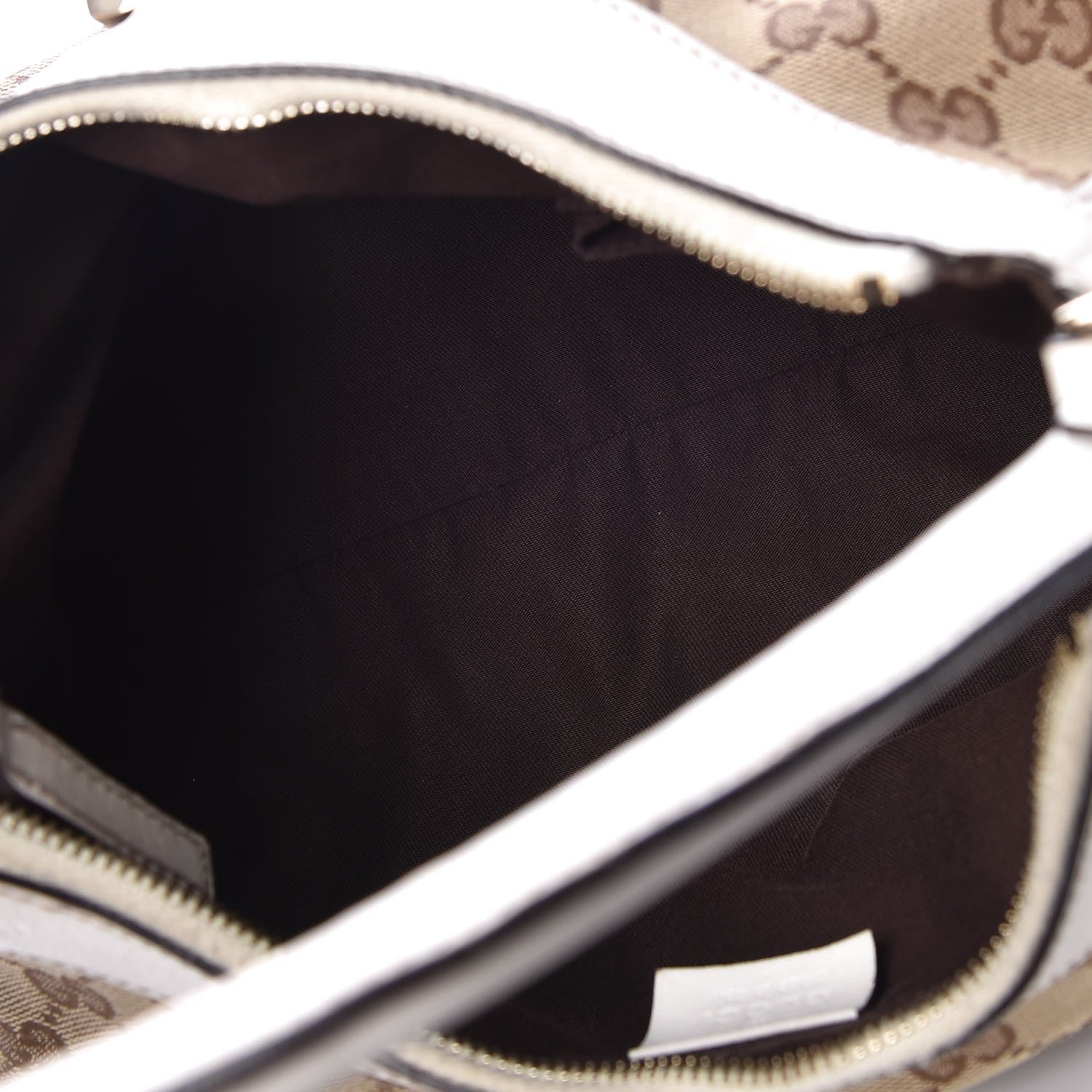 Gucci Monogram Medium D Gold Ring Hobo White 5 of 11