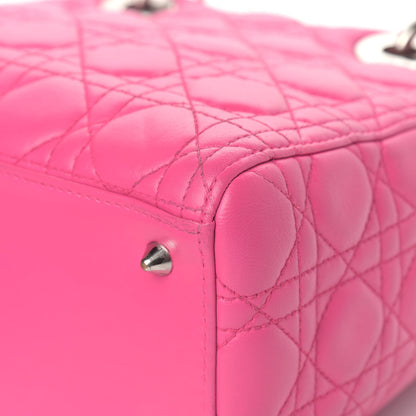 Christian Dior Lambskin Cannage Medium Lady Dior Pink 7 of 15